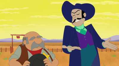 I offered a small sum to help relocate.
Charity, really. - Tom and Jerry Cowboy Up!