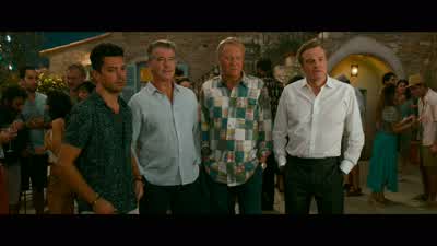 I only told Sam because he's my stepfatherand also one third of my real fatherI just told Bill He's my best friendAnd I told Harry He's father number threeI told many many people - Mamma Mia! Here We Go Again