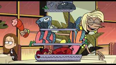 I ordered the calamari safari,
and this thing is huge. - No Time to Spy: A Loud House Movie