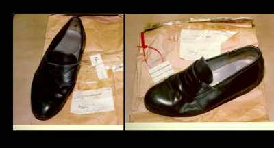 I was particularly
interested in the shoes - Murder of God's Banker
