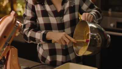 I pour and scrape the
nubbly buff-coloured batter - Nigella: At My Table