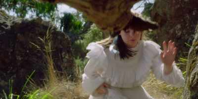 I press into the rock - Picnic at Hanging Rock