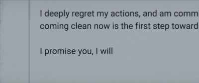 I promise you, I will do better. - Not Okay