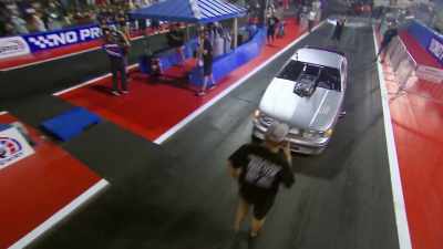 I raced him before, and he
beat me by a-- just a little bit. - Street Outlaws No Prep Kings Team Attack