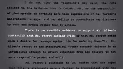 I read the court documents
and my reaction was, - Allen v. Farrow