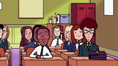 I remember sitting
at the front and thinking, - My Old School