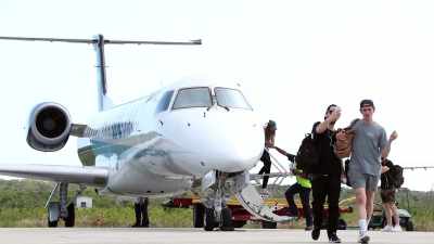 I remember the feeling,
getting off the plane, we were so excited. - Fyre