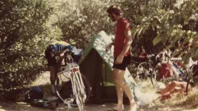 I remember trying to
sleep on a picnic table, - Shadow of a Wheel