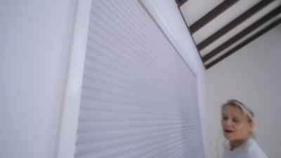 I removed the vertical blinds
from the high windows altogether - Selling Houses Australia