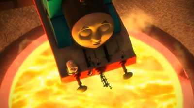 -I'’ll get you down, Thomas!
-[Thomas] No! - Thomas & Friends: Journey Beyond Sodor