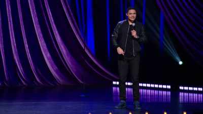 I was running behind him, all apologetic. - Trevor Noah: Afraid of the Dark