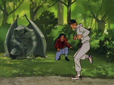 (running footsteps and panting) - Gargoyles