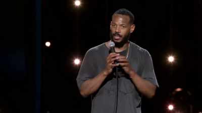 I said, [ Deep voice
] "Hey, hey, hey!" - Marlon Wayans: You Know What It Is