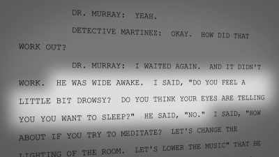 I said, "Do you feel
a little bit drowsy?" - Killing Michael Jackson