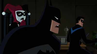 - I said it last time. Your turn.
- It's over, Ivy. - Batman and Harley Quinn