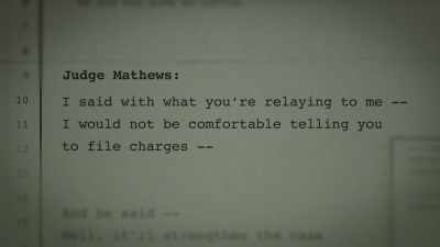 I said, "With what you're
relaying to me, - Outcry