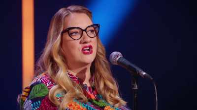 I saw two slogans, one said,
"It's Prosecco o'clock" - Sarah Millican: Bobby Dazzler