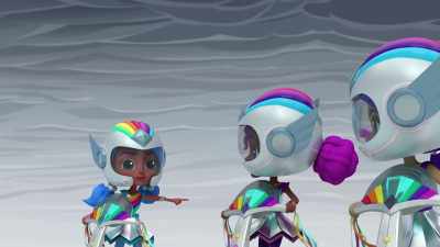 I see a forest that way, outside the city. - Rainbow Rangers