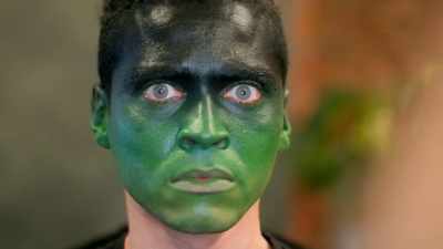 I see black and green. - Glow Up: Britain's Next Make-Up Star