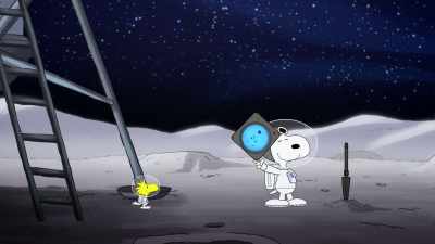 I see you've discovered
the moon's reduced gravity. - Snoopy in Space