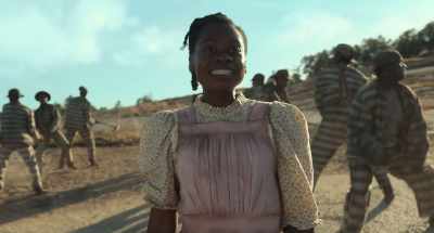 ♪ I sees her hand
On the lady's shoulder ♪ - The Color Purple