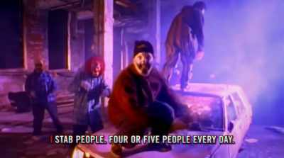 ♪ I stab people, 4,
5 people everyday ♪ - The United States of Insanity