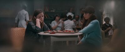I started playing checkers with this cute little girl - Valley of the Dolls