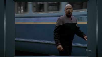 - I stepped away,
I stepped back, - The Center Seat: 55 Years of Star Trek