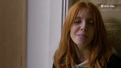 I was sticking socks down my
padded bra that I'd robbed from C&A. - Stacey Dooley Sleeps Over