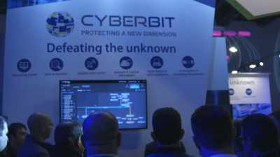 I stopped at a booth where a
tech company called Cyberbit - Cyberwar