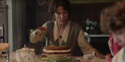 I stumbled into the hall
and found Linda's mother, - The Pursuit of Love