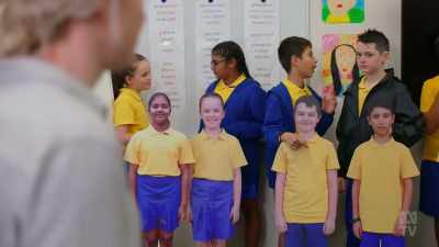 I take off my shoes,
then I get into my pyjamas. - The School That Tried to End Racism