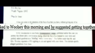 "I talked to Woolsey this morning - Unacknowledged