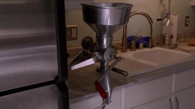 That's why the kitchen is so clean:
It's a kill room. - Dexter
