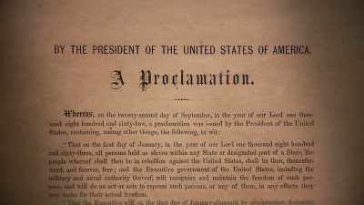 - I had the Emancipation
Proclamation, - Abraham Lincoln