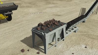 The grizzly bars
prevent large rocks and debris - Gold Rush