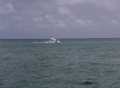 There was an unspoken question
on Rick's face as we pulled out to sea - Magnum, P.I.