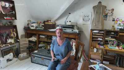 I think her bathroom - Escape to the Chateau: Make Do & Mend