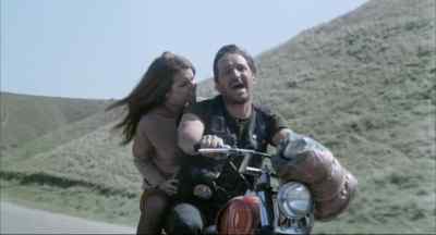 I think that car had an accident. I could see dust. - Hells Angels on Wheels