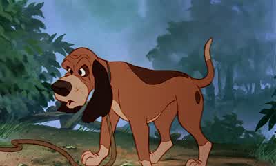 Why I think I done real good trackin' down them varmints for yaSmellin' and trackin' ain't enoughYou gotta think nasty - The Fox and the Hound