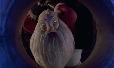 I think he might be too bigNo he's notIf he can go down a chimney he can fit down here - The Nightmare Before Christmas