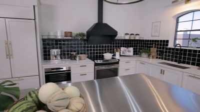 I think the key in this
space was with all the black - Fixer Upper: Behind the Design