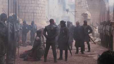 I think that the Starks
in the background - Game of Thrones: The Last Watch