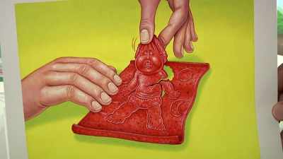 I think this
one is Roll-up Ralph. - 30 Years of Garbage: The Garbage Pail Kids Story