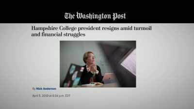 I think she understood - The Unmaking of a College