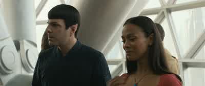 I thought you had to finish your mission reportI doBut I thought it would be more pleasing to engage with you sociallyYou old romantic - Star Trek Beyond