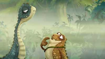 -I tried.
-But... we didn't listen? - Gigantosaurus