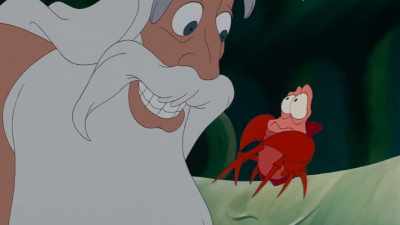 I tried to stop her, sir!
She wouldn't listen! - The Little Mermaid Live!