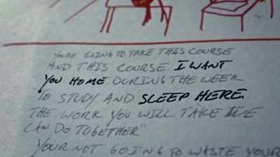 I want you home during
the week to sleep here." - Mastermind: To Think Like a Killer