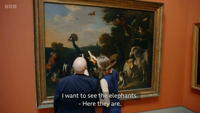 I want to see the elephants.
- Here they are. - Close to Vermeer